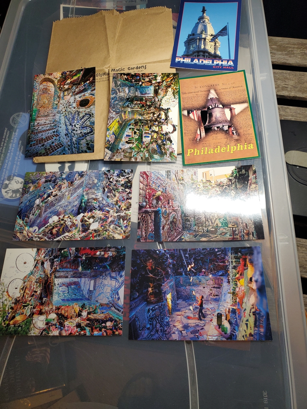 Philadelphia Postcard Lot of 8 - Magic Gardens 6 and City Landmarks 2